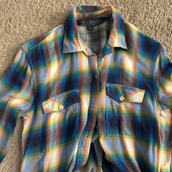 Gap x Pendleton Plaid Flannel Button Down Shirt Size small - Picture 2 of 9